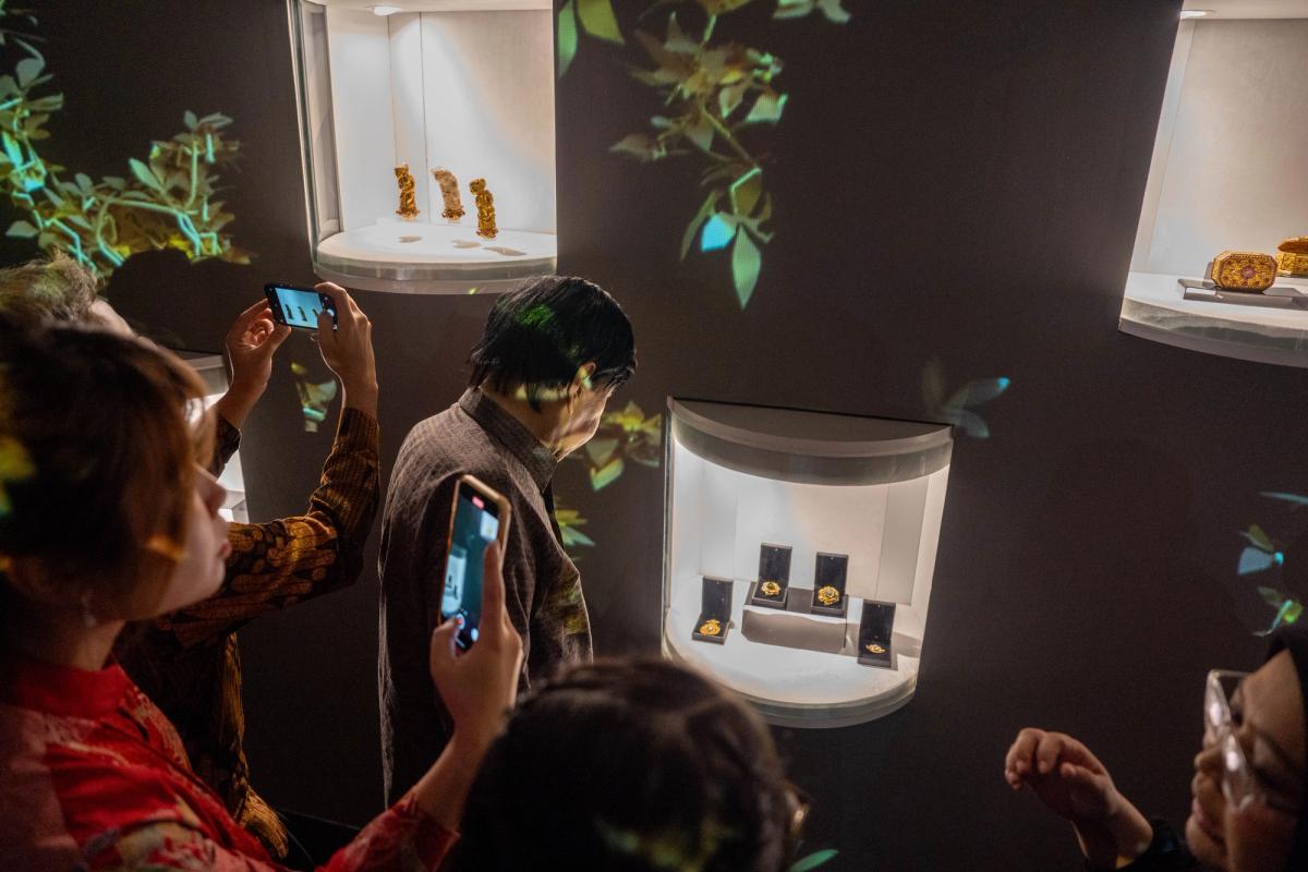 Visitors at the reopened Museum Nasional Indonesia, which was closed for refurbishment after a fire in 2023