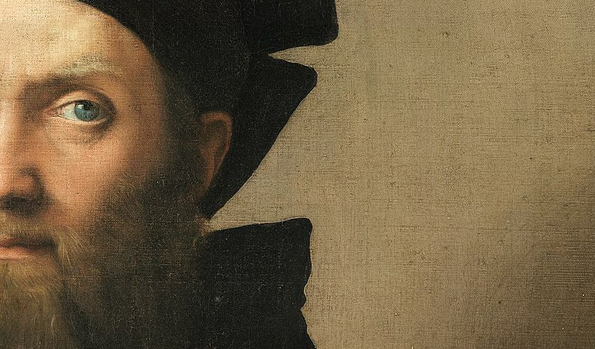 A close up of Raphael's Baldassare Castiglion (1514-15) 