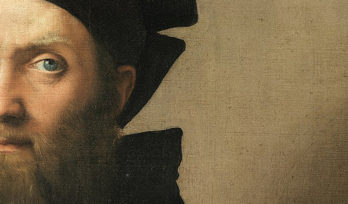 A close up of Raphael's Baldassare Castiglion (1514-15)