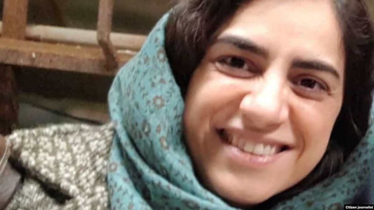 Aras Amiri was arrested in March 2018 while visiting her elderly grandmother in Iran Twitter