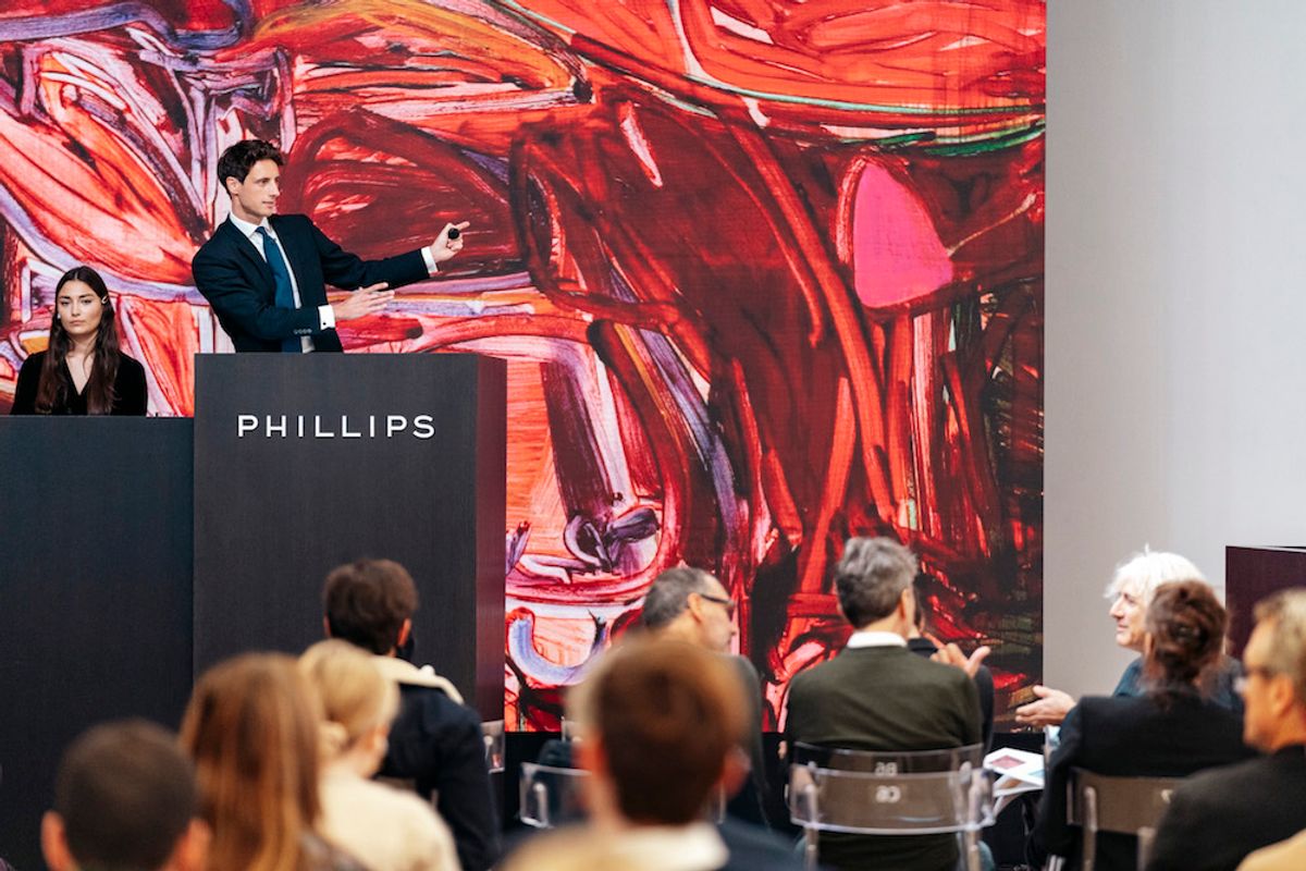 Two world auction records were set during Phillips' 20th century and contemporary art evening sale Image: © Haydon Perrior: Thomas De Cruz Media