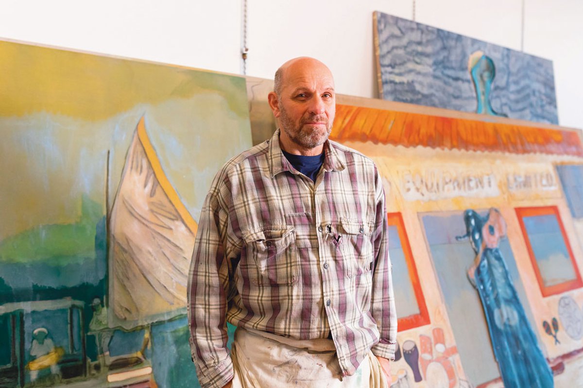 Peter Doig preparing for his major solo show at London’s Courtauld Photo: Fergus Carmichael