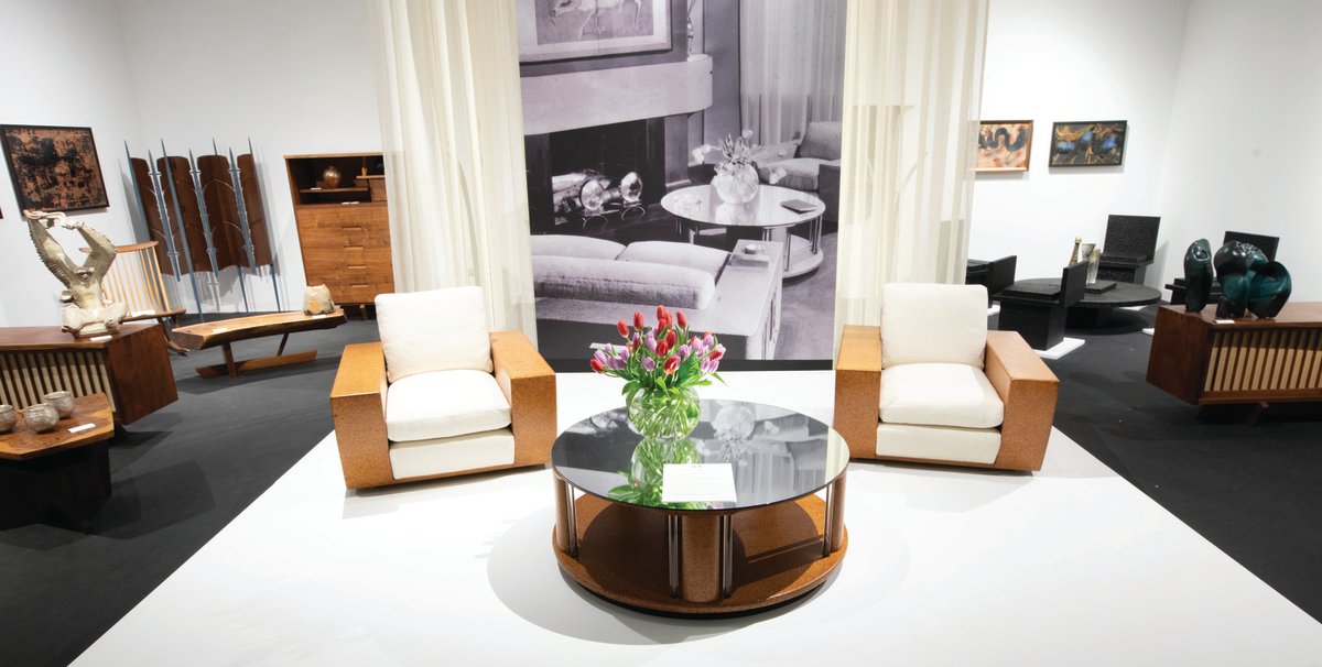 Paul Frankl Set of “Speed” lounge chairs and coffee table (around 1933) Moderne Gallery, $250,000 for the three