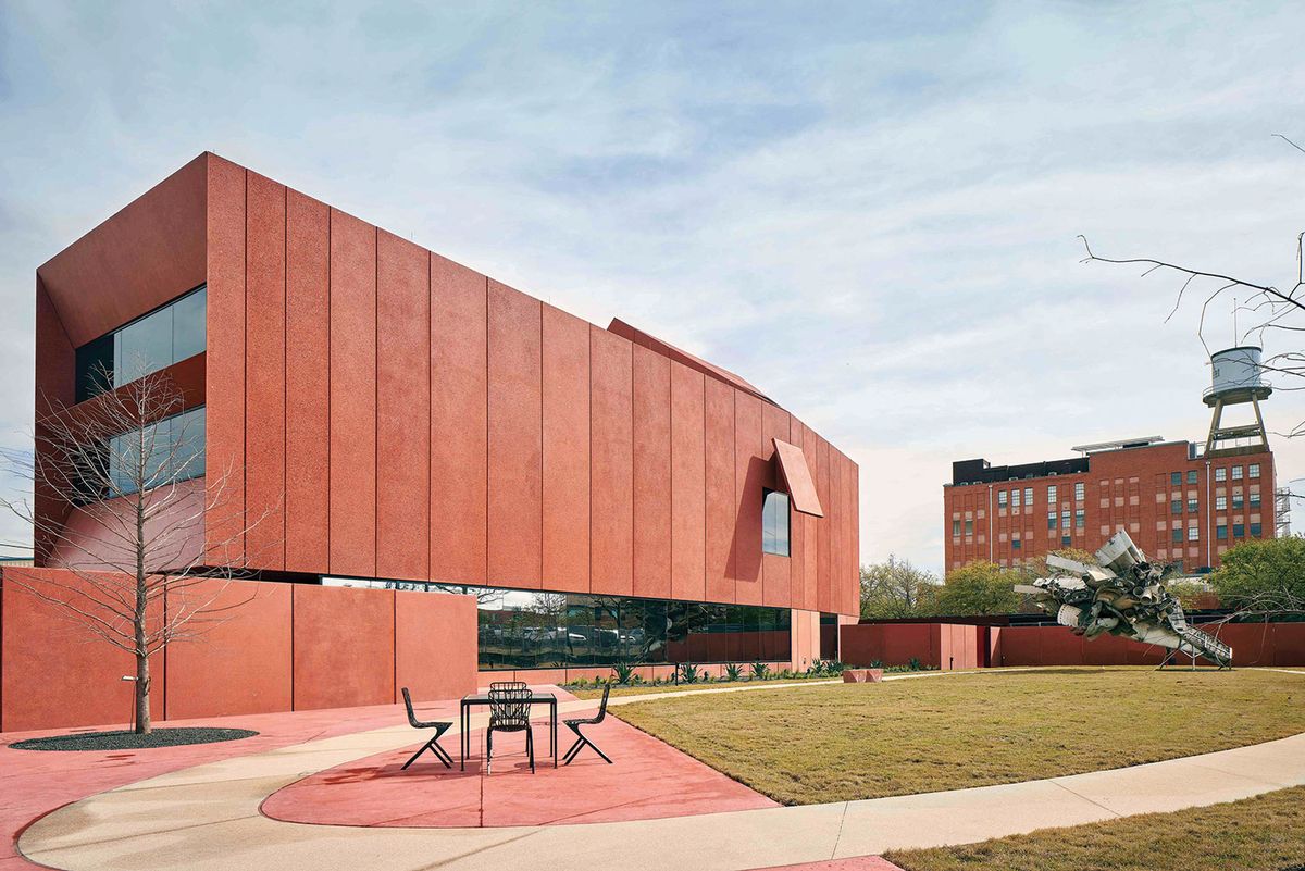 The jewel-like red building preserves the legacy of the late Linda Pace, the Texan hot-sauce heiress, collector and artist Dror Baldinger; courtesy of Ruby City and Adjaye Associates
