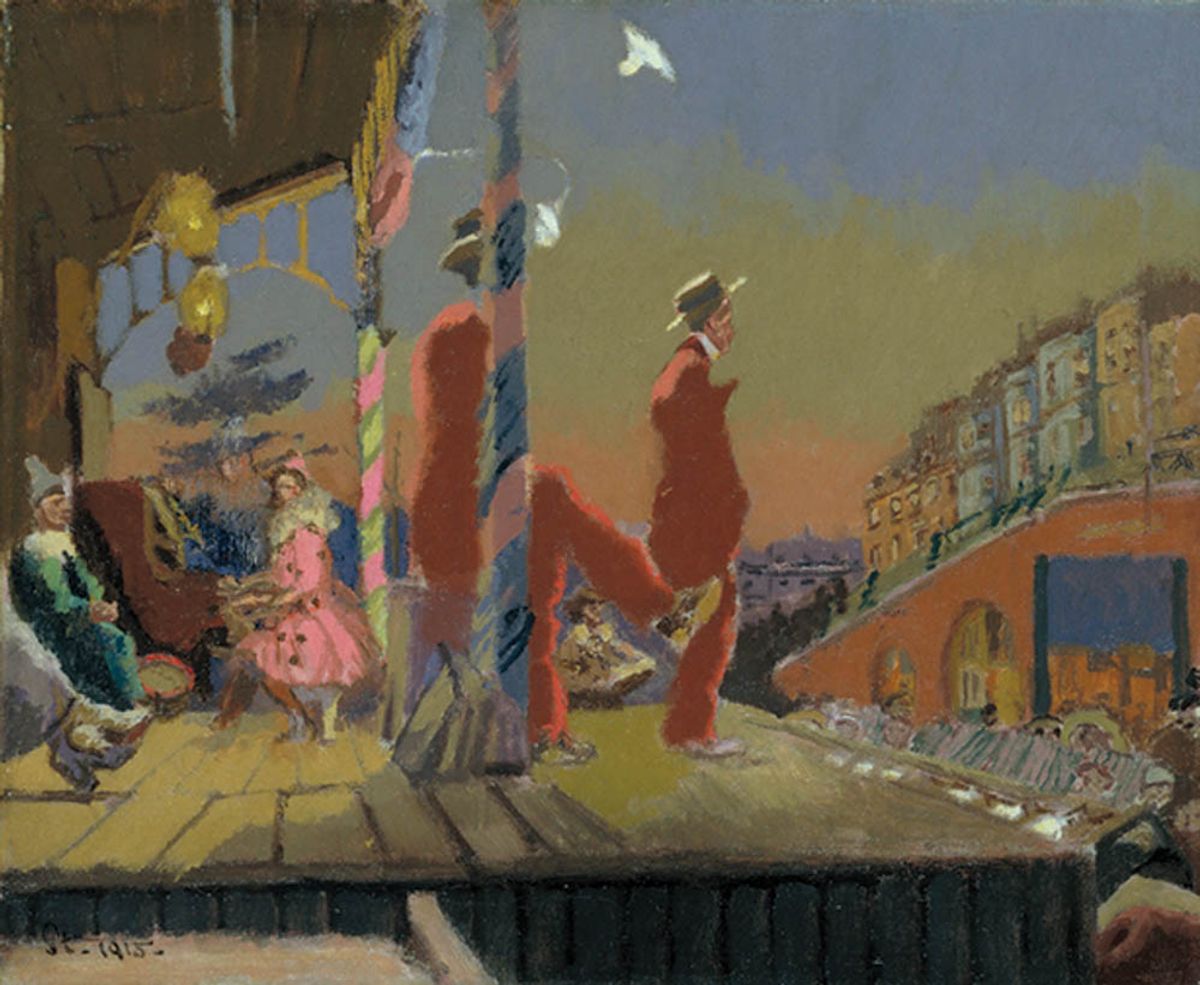 Brighton Pierrots (1915), painted two years after Sickert met Degas, reveals the influence of the Impressionist on his work Courtesy of the Tate