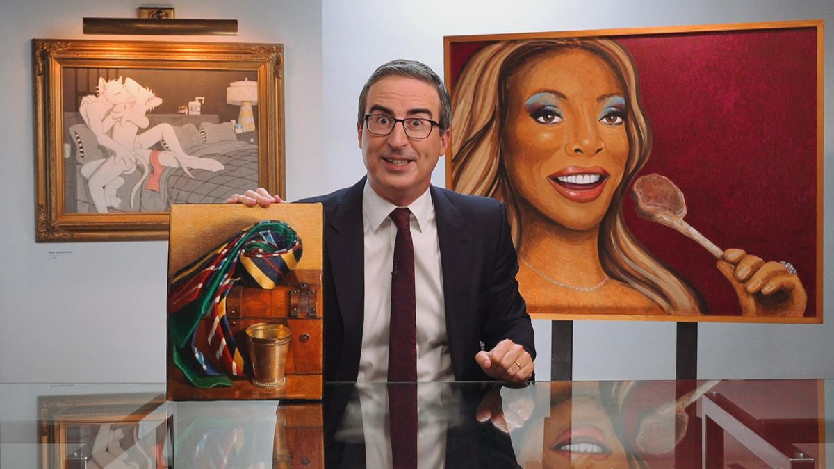John Oliver is keen to share his art collection with US museums 