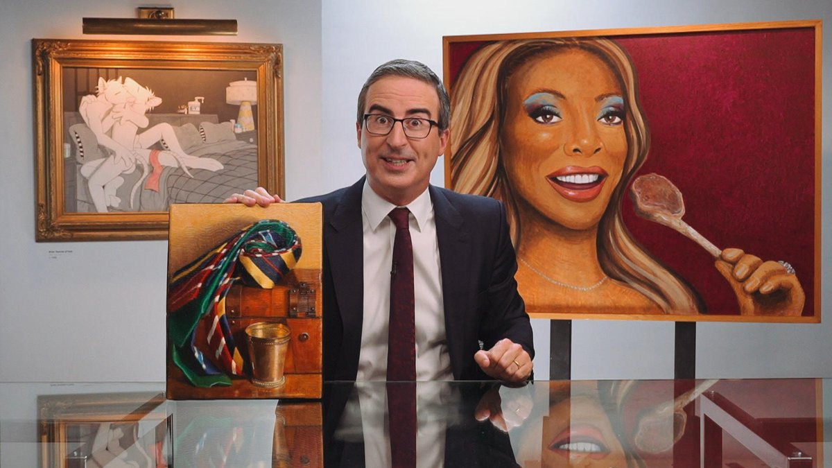 John Oliver is keen to share his art collection with US museums