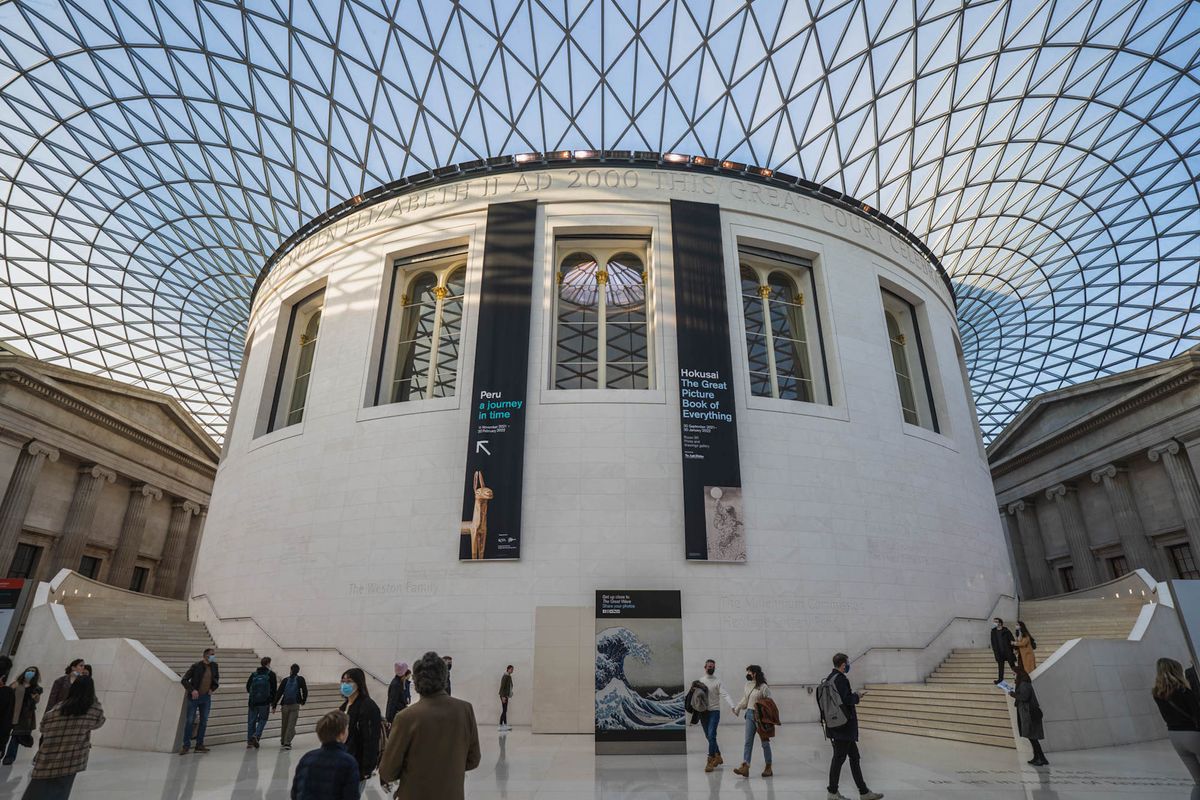 The Sackler name will remain displayed on a donor wall in the British Museum's Great Court Photo by Paul Hudson, via Flickr
