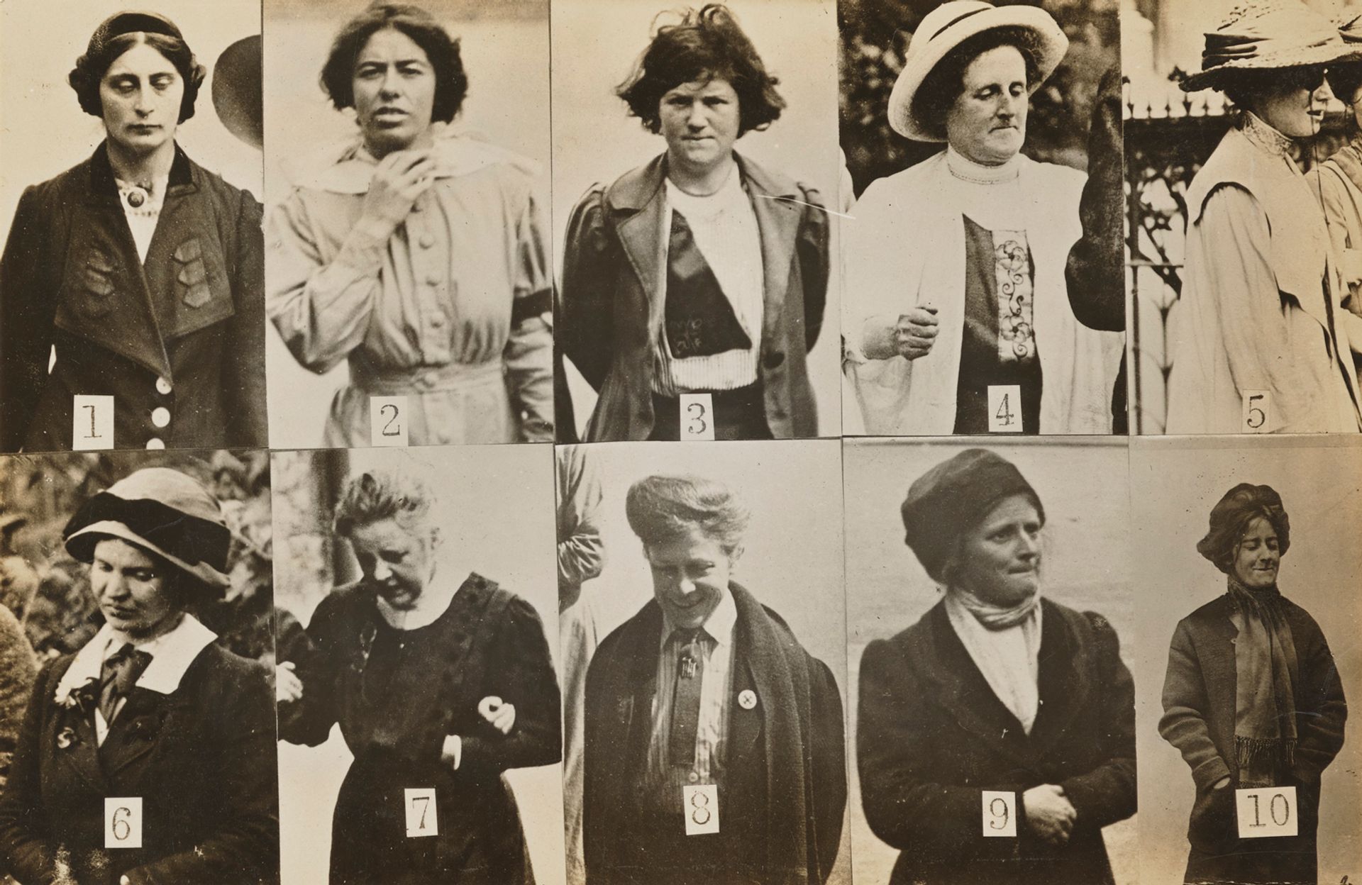 A surveillance photograph of militant suffragettes (1914) Photo: National Portrait Gallery, London
