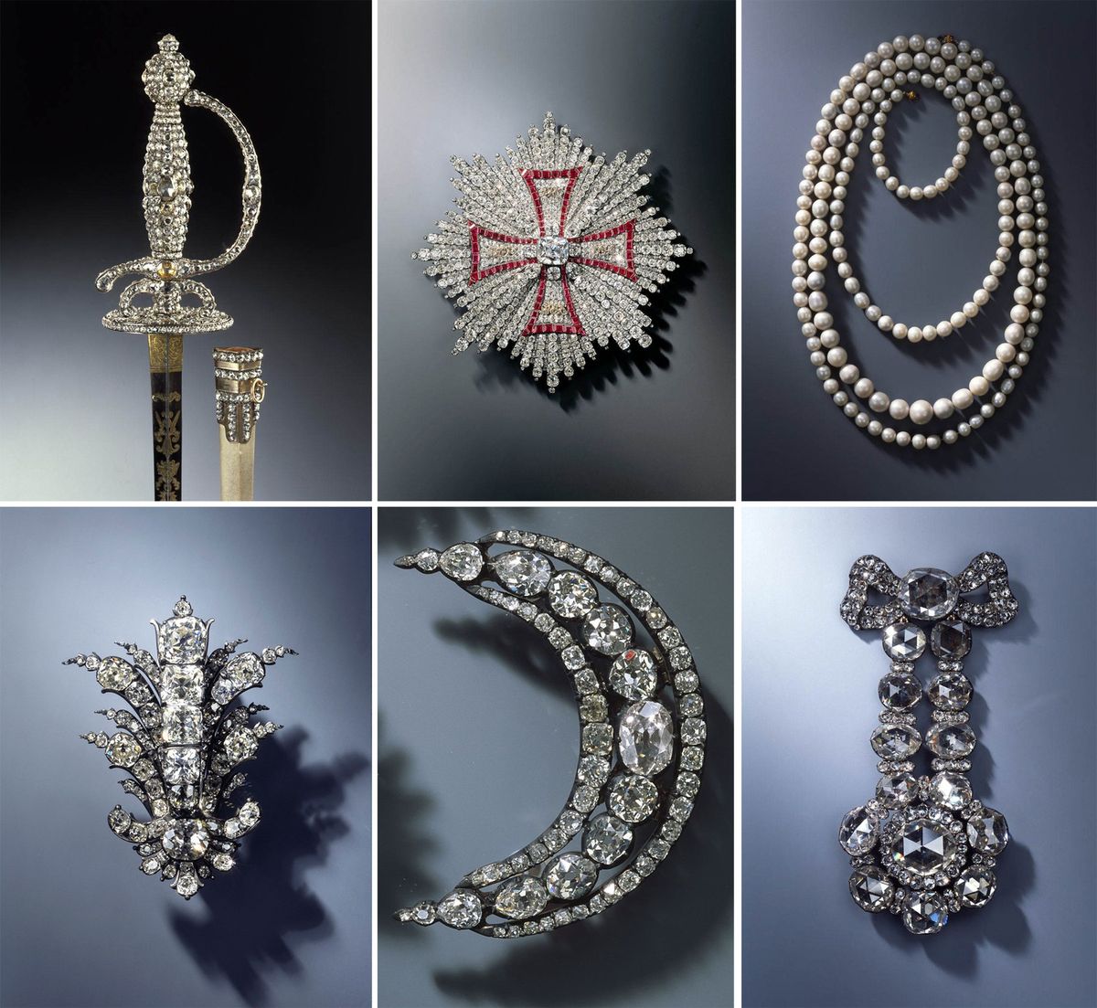A selection of the jewels stolen from Dresden's Green Vault last year © Grünes Gewölbe, Staatliche Kunstsammlungen Dresden; Photo: Karpinski. © SKD