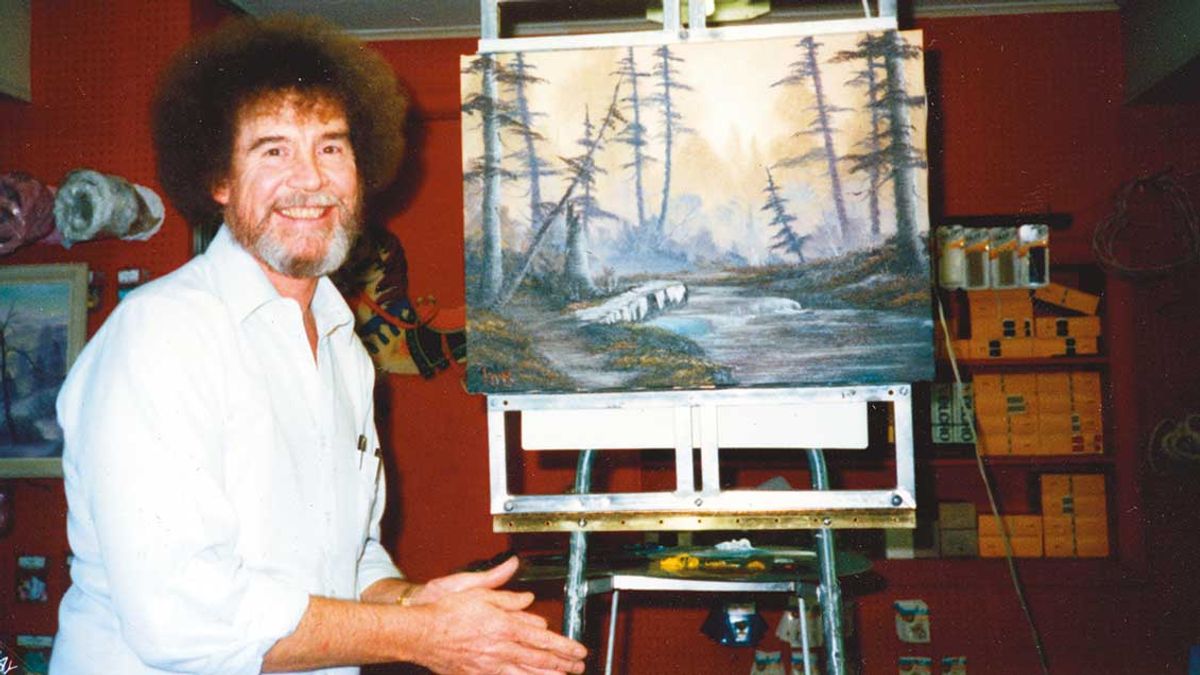 Happy accidents: American artist Bob Ross, star of the TV show The Joy of Painting (1983-1994), has inspired a new film, Paint

Photo: Netflix © 2021
