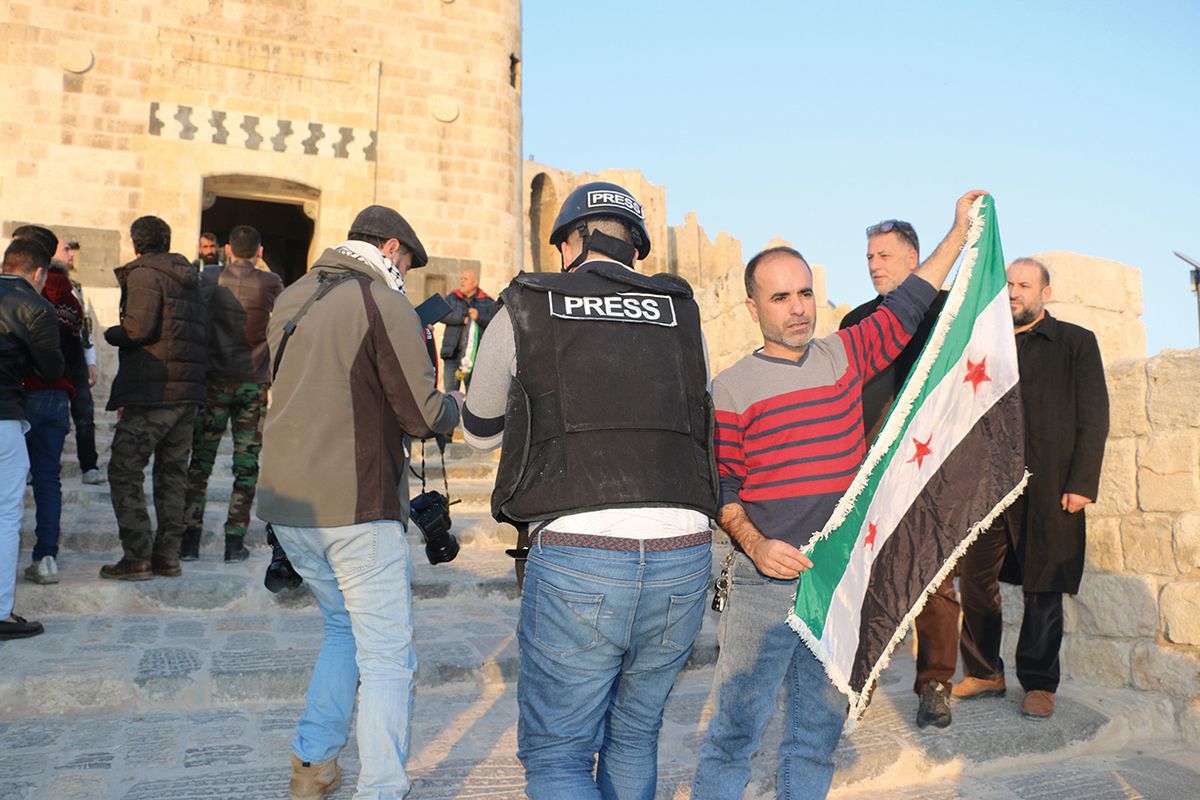 After the collapse of Assad’s regime, Syrians for Heritage reported that Aleppo Citadel—part of a Unesco World Heritage Site—remains intact and is now under guard Photo: Ammar Kannawi