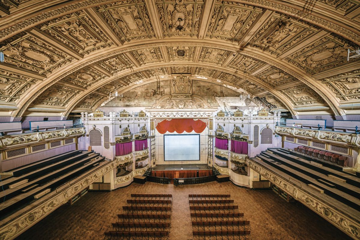 Patching up a gaping hole in the vaulted ceiling of the Morecambe Winter Gardens was one of the first restoration tasks Damian Rose/Morecambe Winter Gardens Preservation Trust