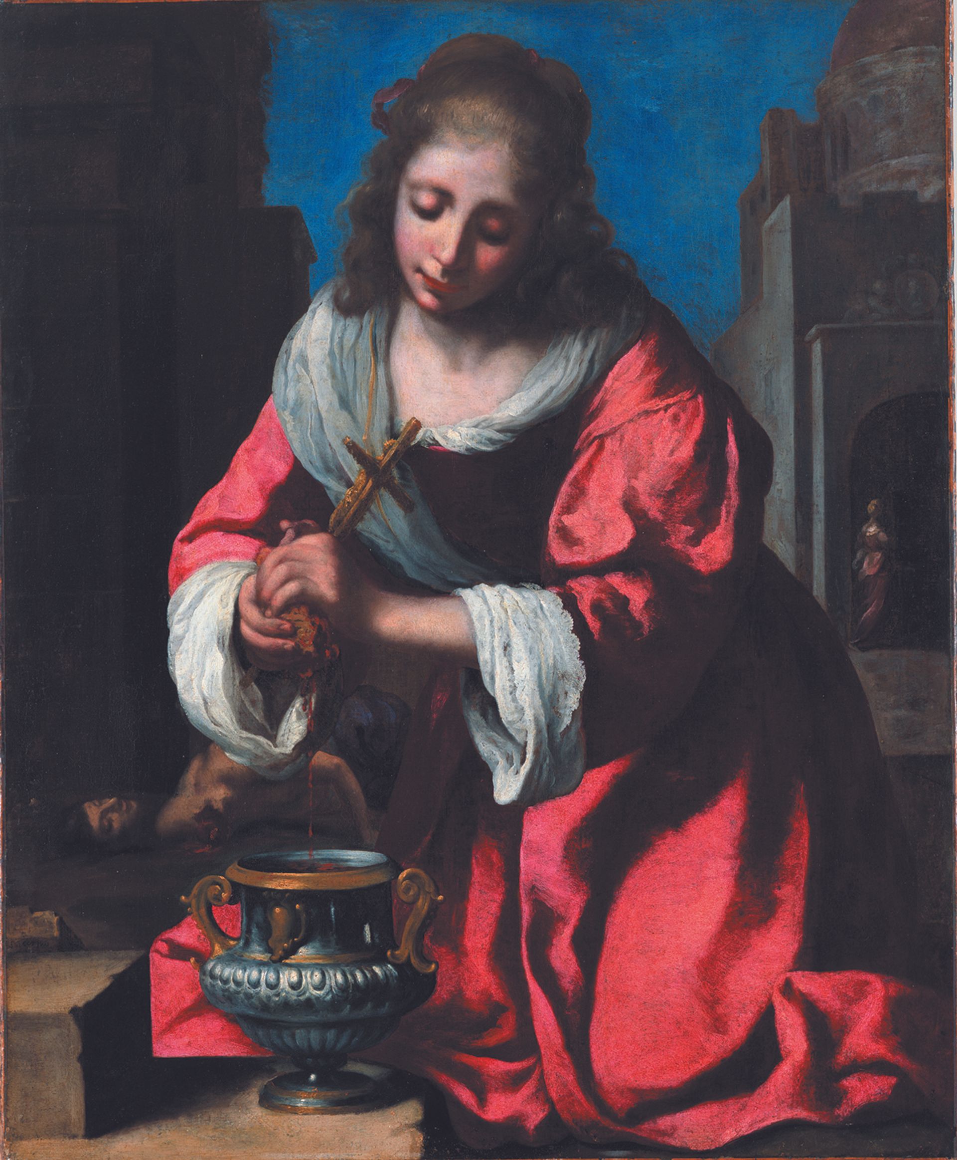 Saint Praxedis (1655) is now regarded as an authentic Johannes Vermeer painting Photo: National Museum of Western Art