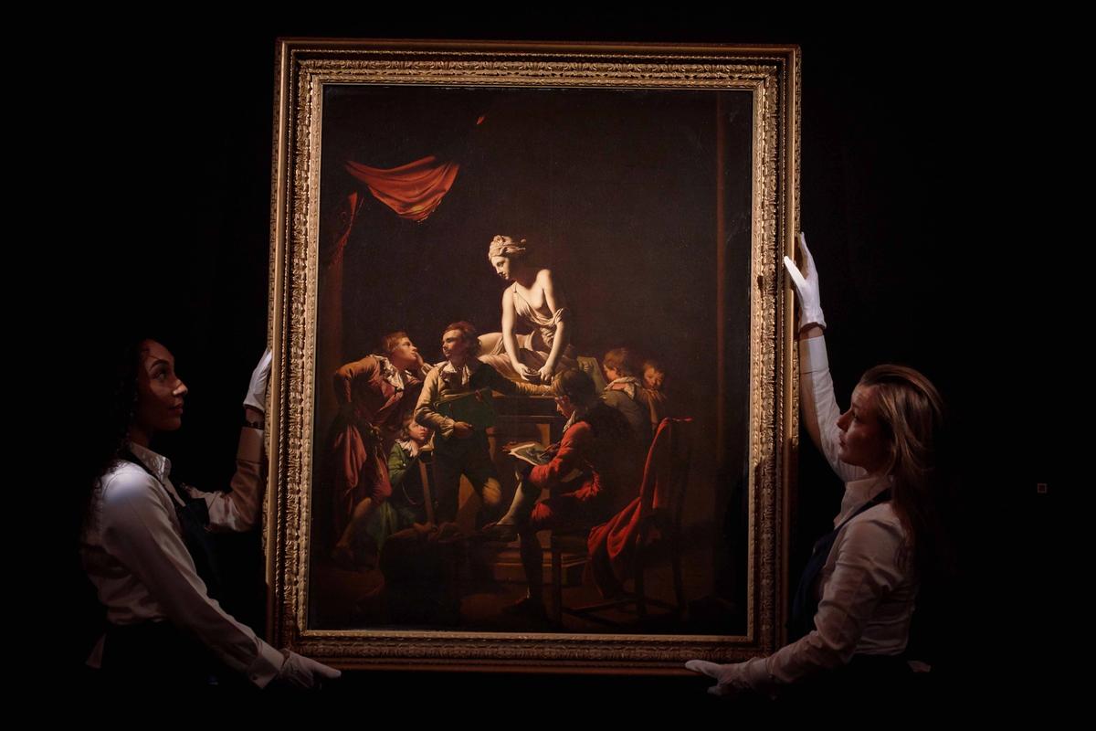 An Academy by Lamplight by Joseph Wright of Derby, sold for £7.3m at Sotheby's Sotheby's