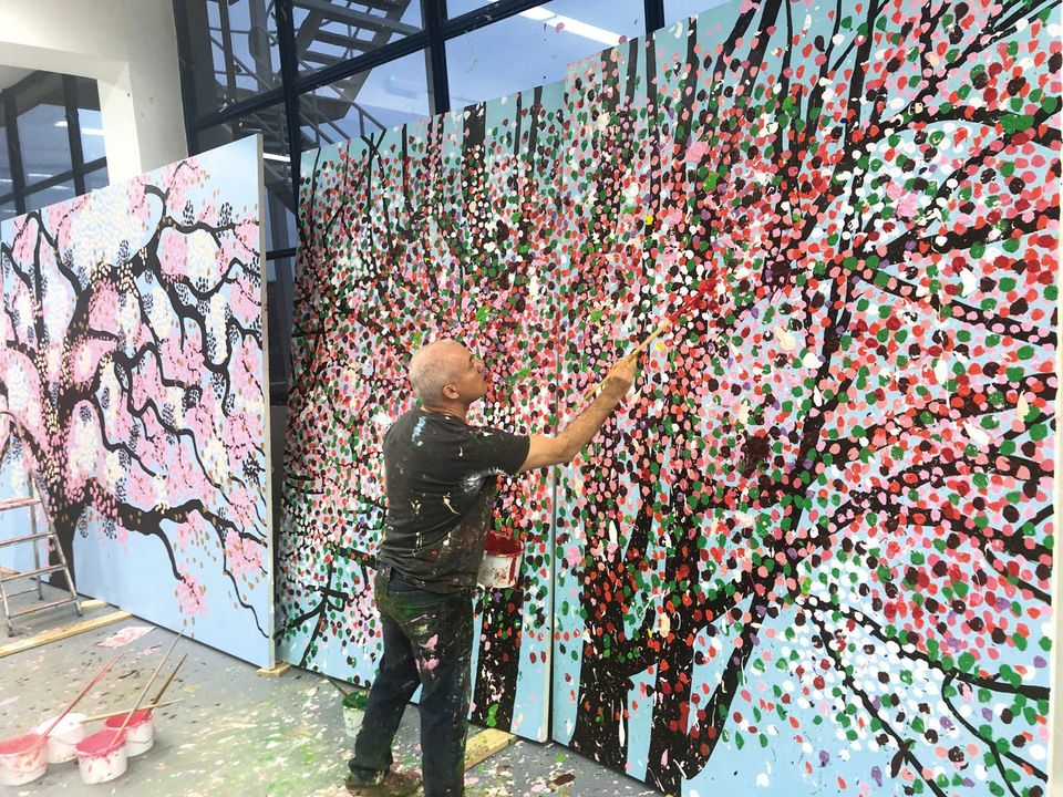 Damien Hirst s Cherry Blossom paintings to go on show at the