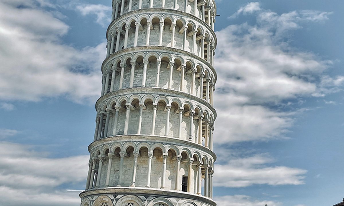 Defying gravity—Leaning Tower of Pisa leans like within the early nineteenth century Defying gravity—Leaning Tower of Pisa leans like within the early nineteenth century