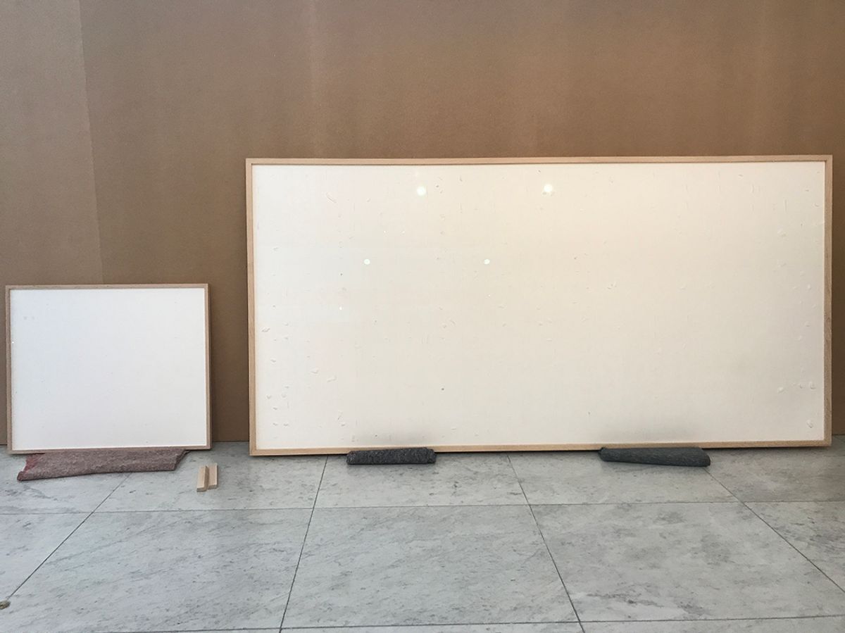 Jens Haaning sent empty frames to the museum for a new artwork called Take the Money and Run Image courtesy of Kunsten Museum of Modern Art in Aalborg
