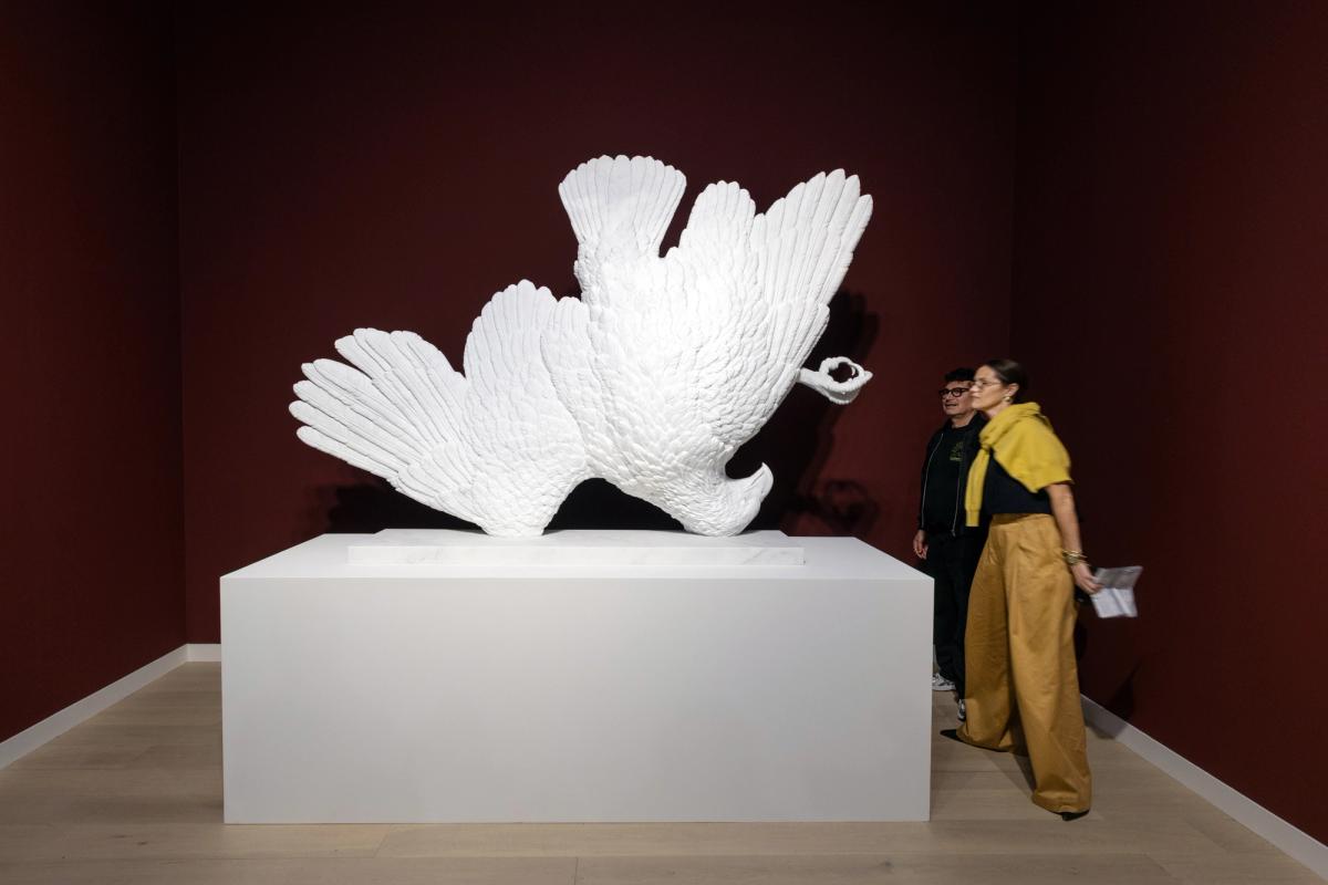 Heavy-handed: Maurizio Cattelan’s Bones (2025), made of Carrara marble, is the artist’s metaphor for the state of the nation
Liliana Mora