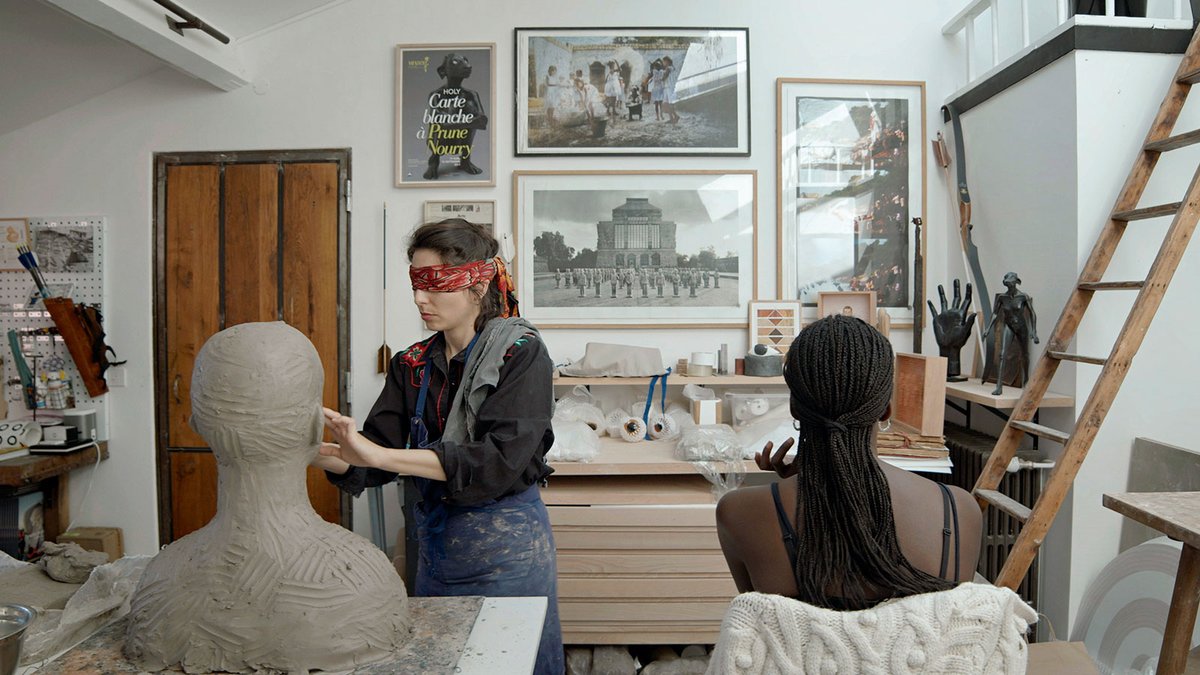 A still from the short-film by Vincent Lorca and of Prune Nourry at work 2021 ADAGP / Courtesy Prune Nourry and Templon