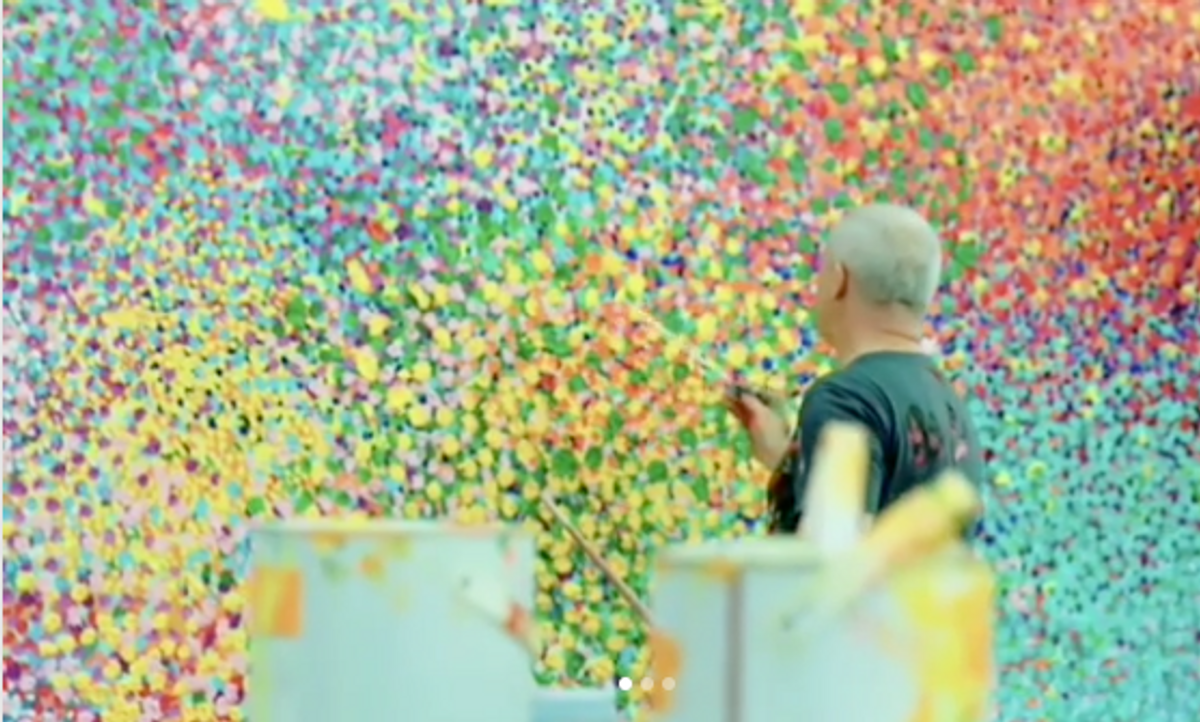 Damien Hirst has created a new series of works in pointillist style damienhirst/Instagram