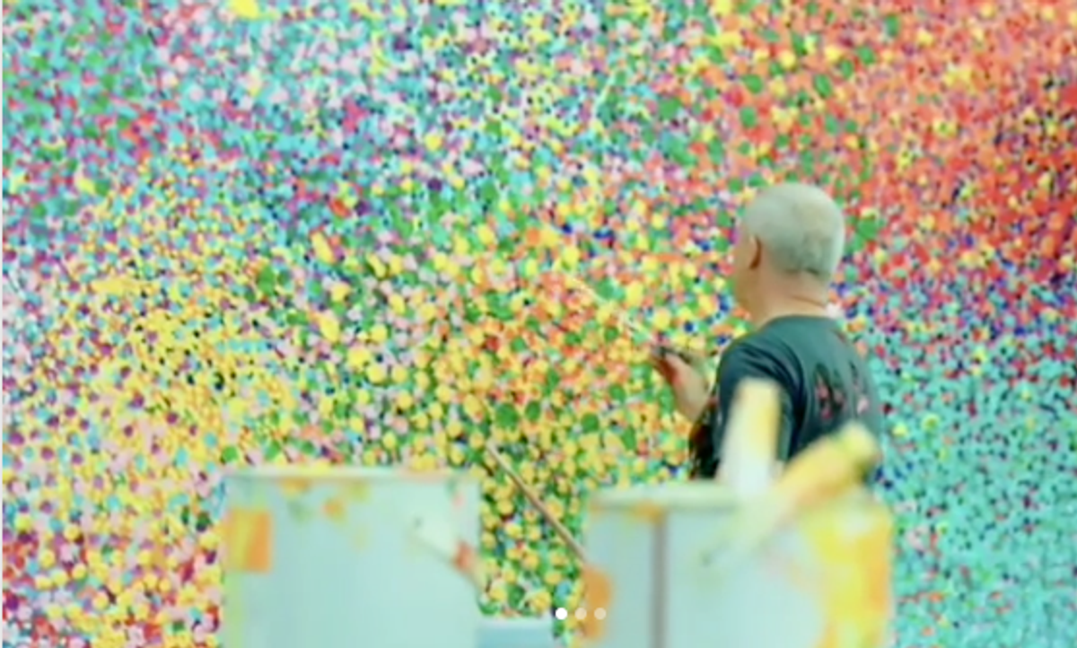 Damien Hirst has created a new series of works in pointillist style damienhirst/Instagram