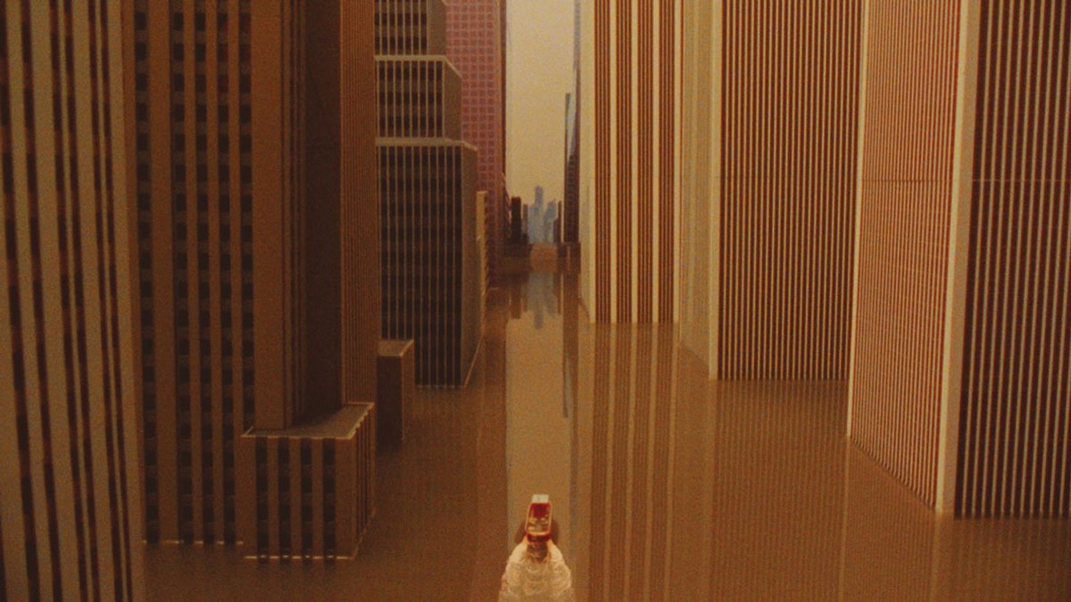 Brooklyn based-artist Kline’s Adaptation depicts a postapocalyptic flooded Manhattan Courtesy of LAXART