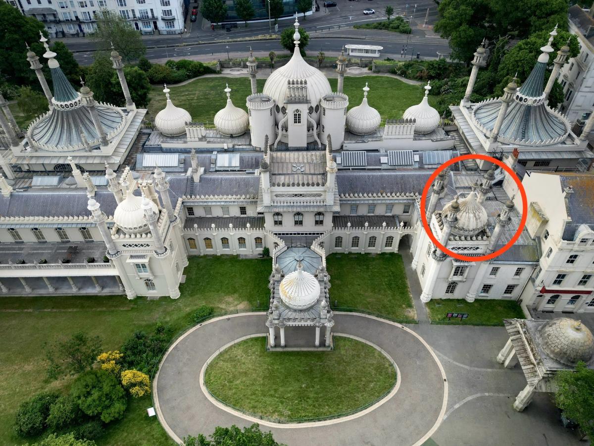 The pavilion's onion domes make it one of the sea side city's most recognisable features