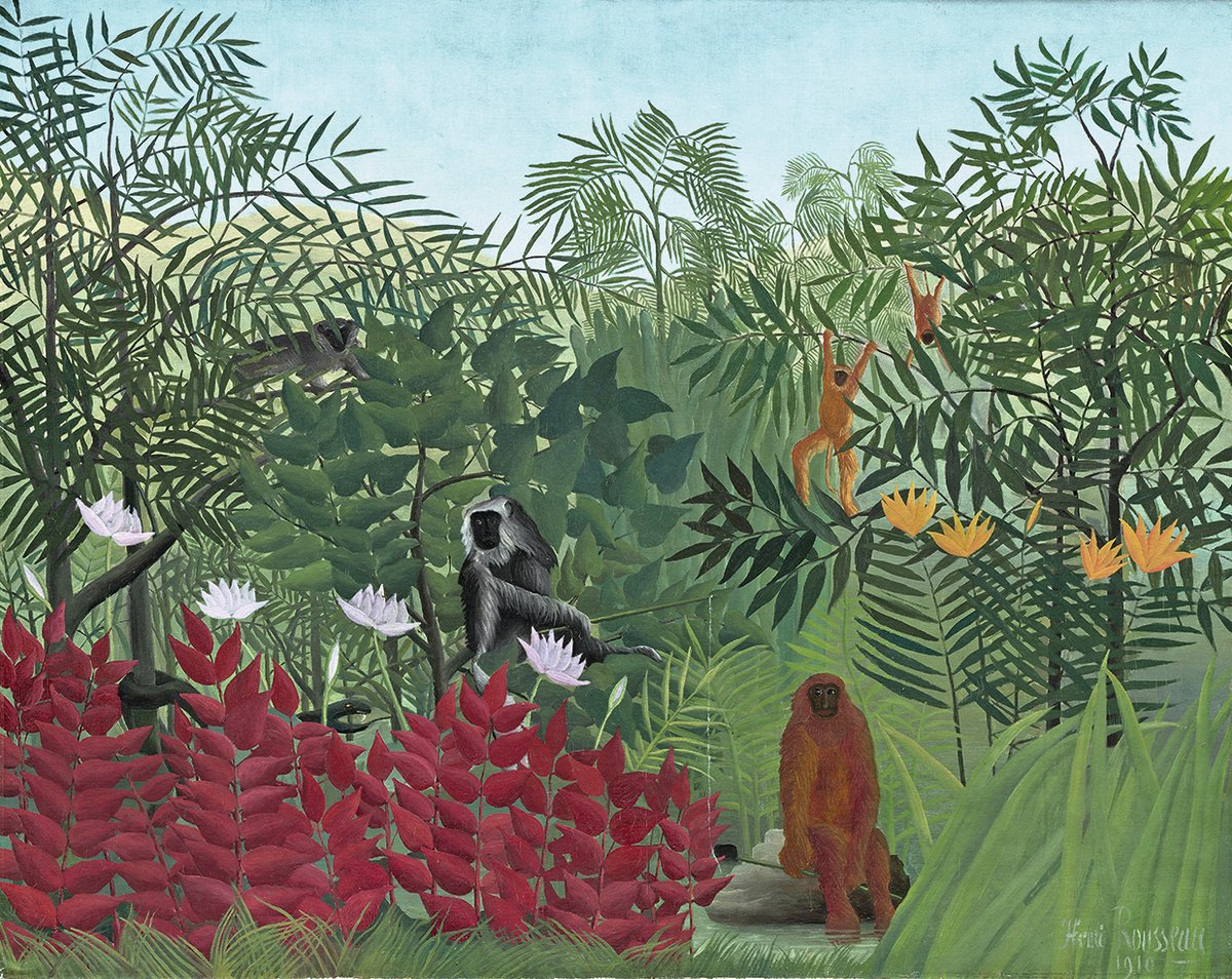 Henri Rousseau’s Tropical Forest with Monkeys (1910) Bridgeman Images