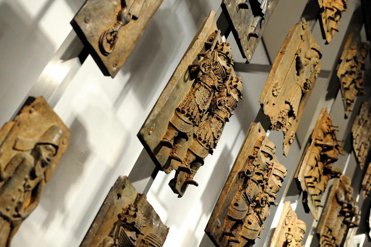 在伦敦大英博物馆展出的贝宁青铜器
