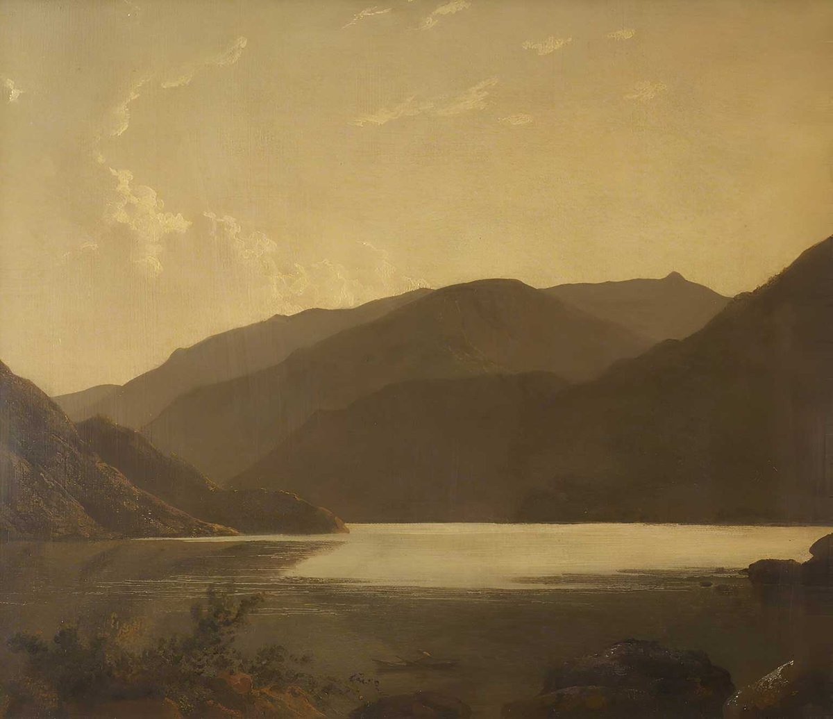 Joseph Wright of Derby’s Ullswater (1795). Probably the last landscape the artist painted
Courtesy the Wordsworth Trust