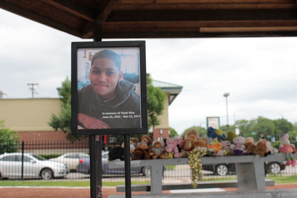 The newly rebuilt gazebo dedicated to the late Tamir Rice © Cleveland.com