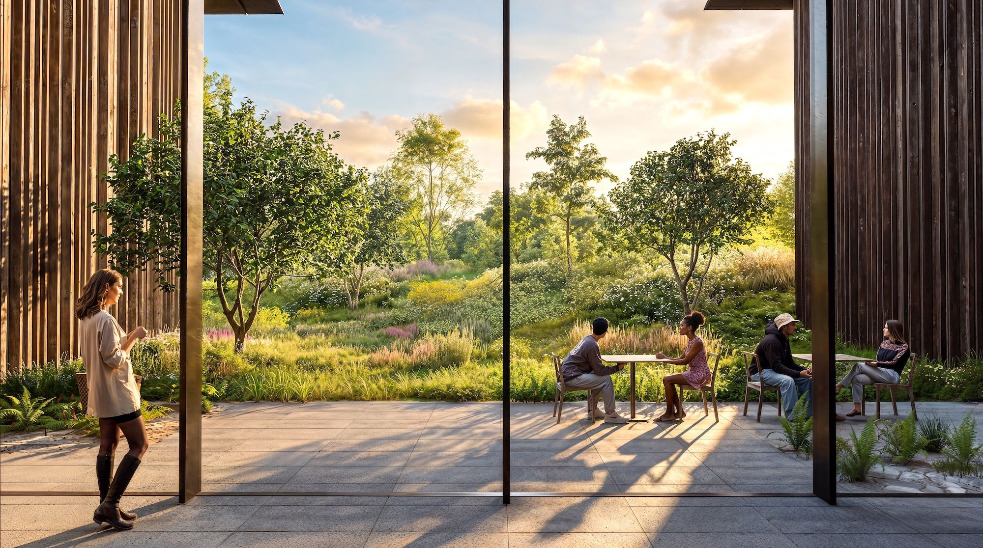 Rendering of the new museum building coming to the Brandywine Conservancy & Museum of Art Courtesy of Kengo Kuma & Associates and Field Operations