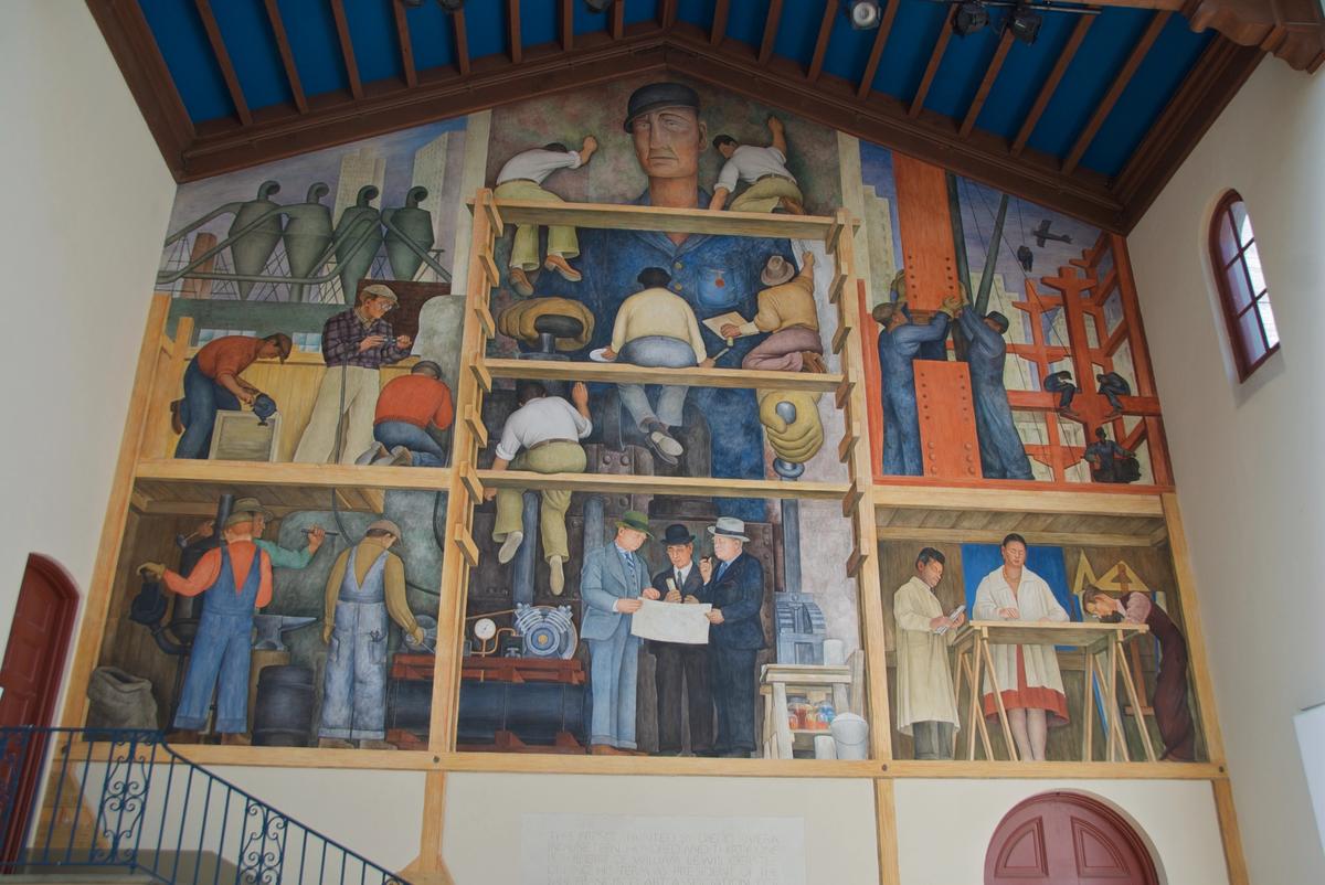 Diego Rivera's The Making of a Fresco Showing the Building of a City at the San Francisco Art Institute Photo: Steve Rhodes