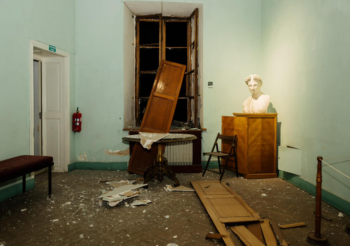 The Odesa Museum of Fine Arts is among ten other buildings damaged by the attack Photo: Odesa Museum of Fine Arts/Facebook