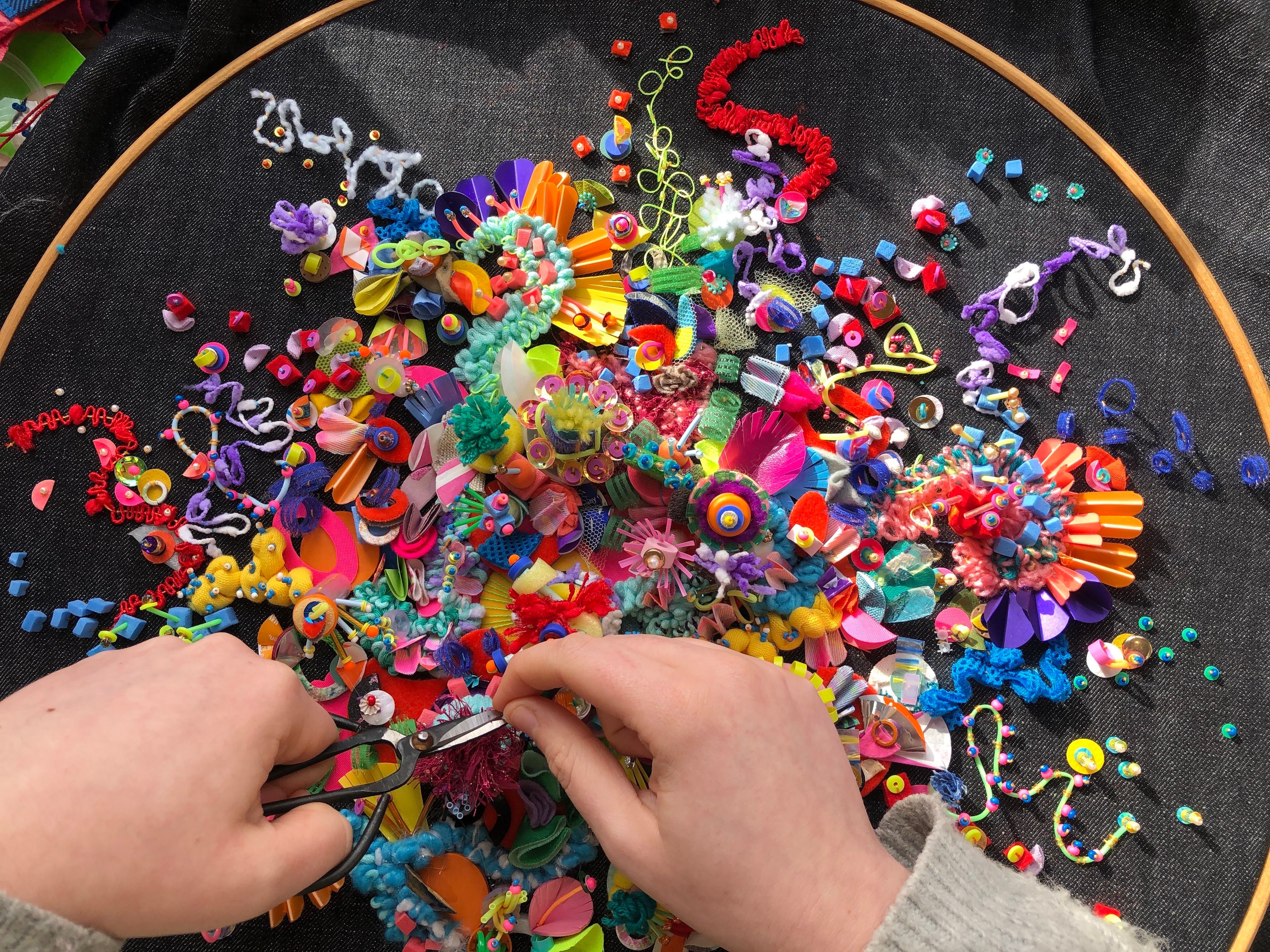 The winning schools will also each receive a bespoke artwork by embroiderer Jessica Grady

Photo courtesy the artist