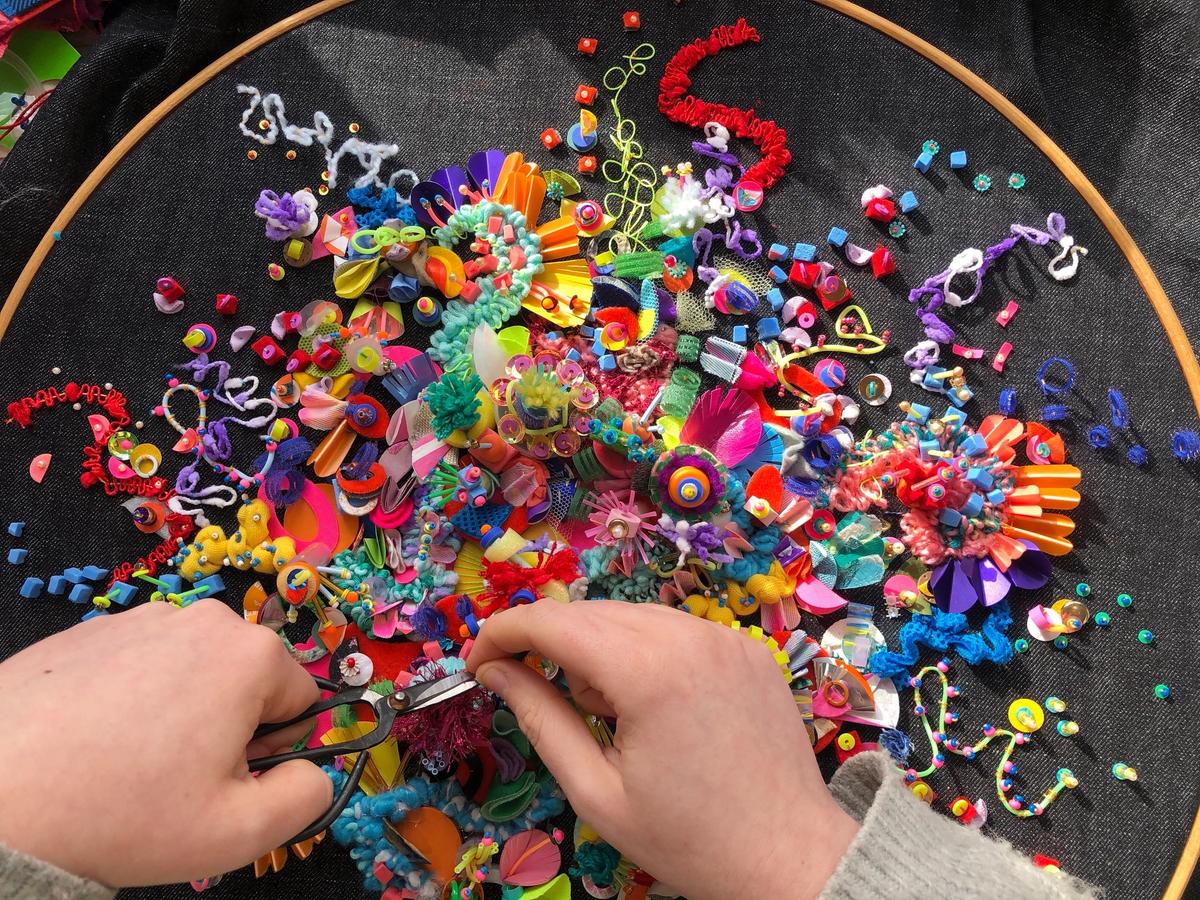 The winning schools will also each receive a bespoke artwork by embroiderer Jessica Grady
Photo courtesy the artist