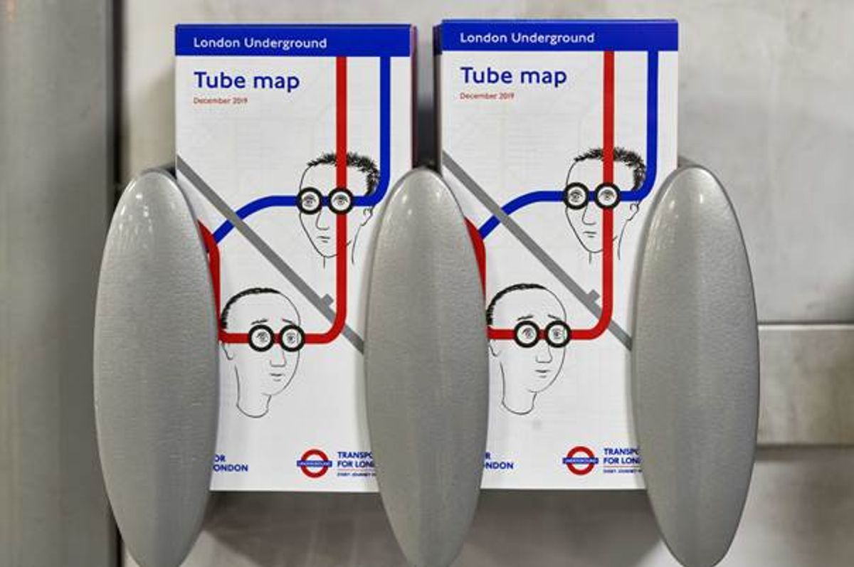 Morden (2019), Bedwyr Williams (Pocket Tube map) courtesy Art on the Underground