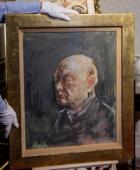 Study for Winston Churchill portrait that was famously burned is up for sale