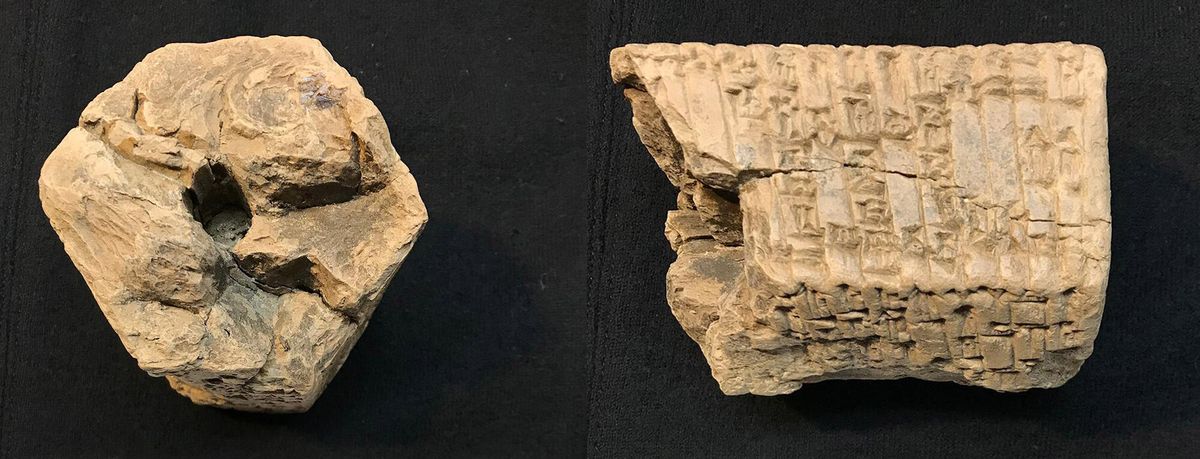 Ancient artefacts returned to the republic of Iraq Photos courtesy US Immigration and Customs Enforcement (ICE)