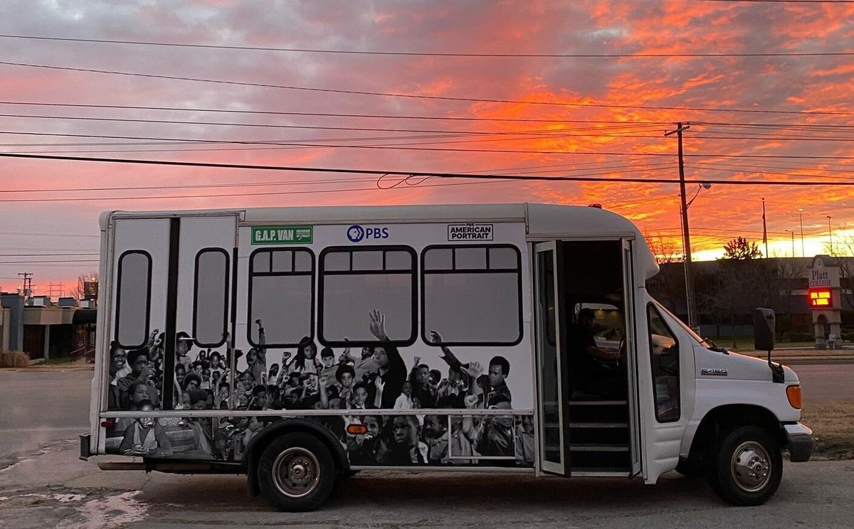 Rick Lowe's collaborative G.A.P Van memorialises the centennial of the 1921 Tulsa Massacre Photo: Marlon Hall/Greenwood Art Project