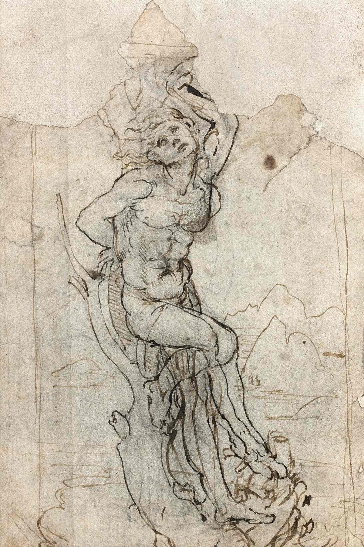 Study for a Saint Sebastian in a landscape (around 1478-83) is thought to be worth €15m 