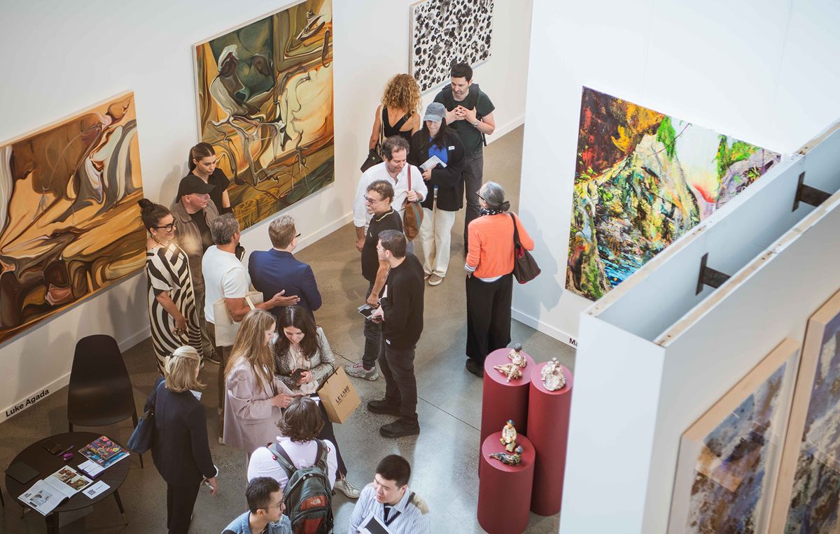Chicago dealer Monique Meloche's stand at Independent art fair on Thursday. Photography by Leandro Justen, Courtesy Independent