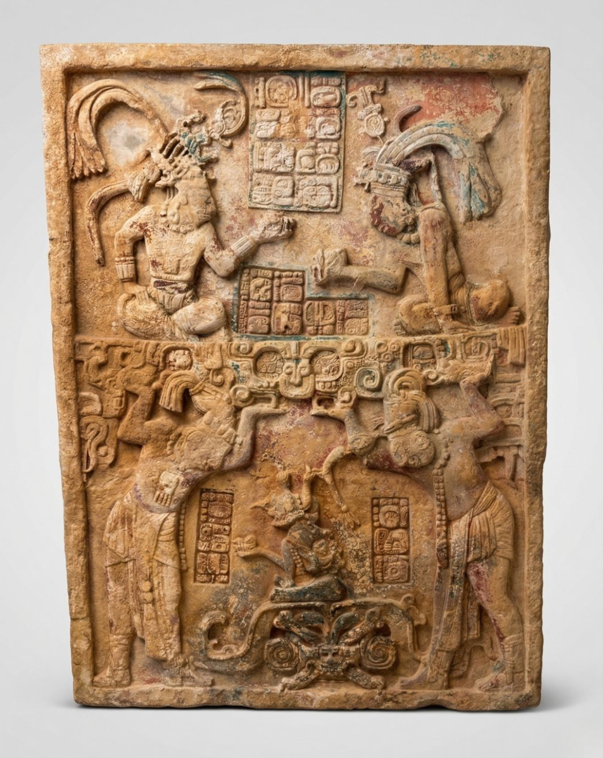 The stone lintel by Mayuy that was recently repatriated to Mexico Courtesy the Consulate General of Mexico in New York