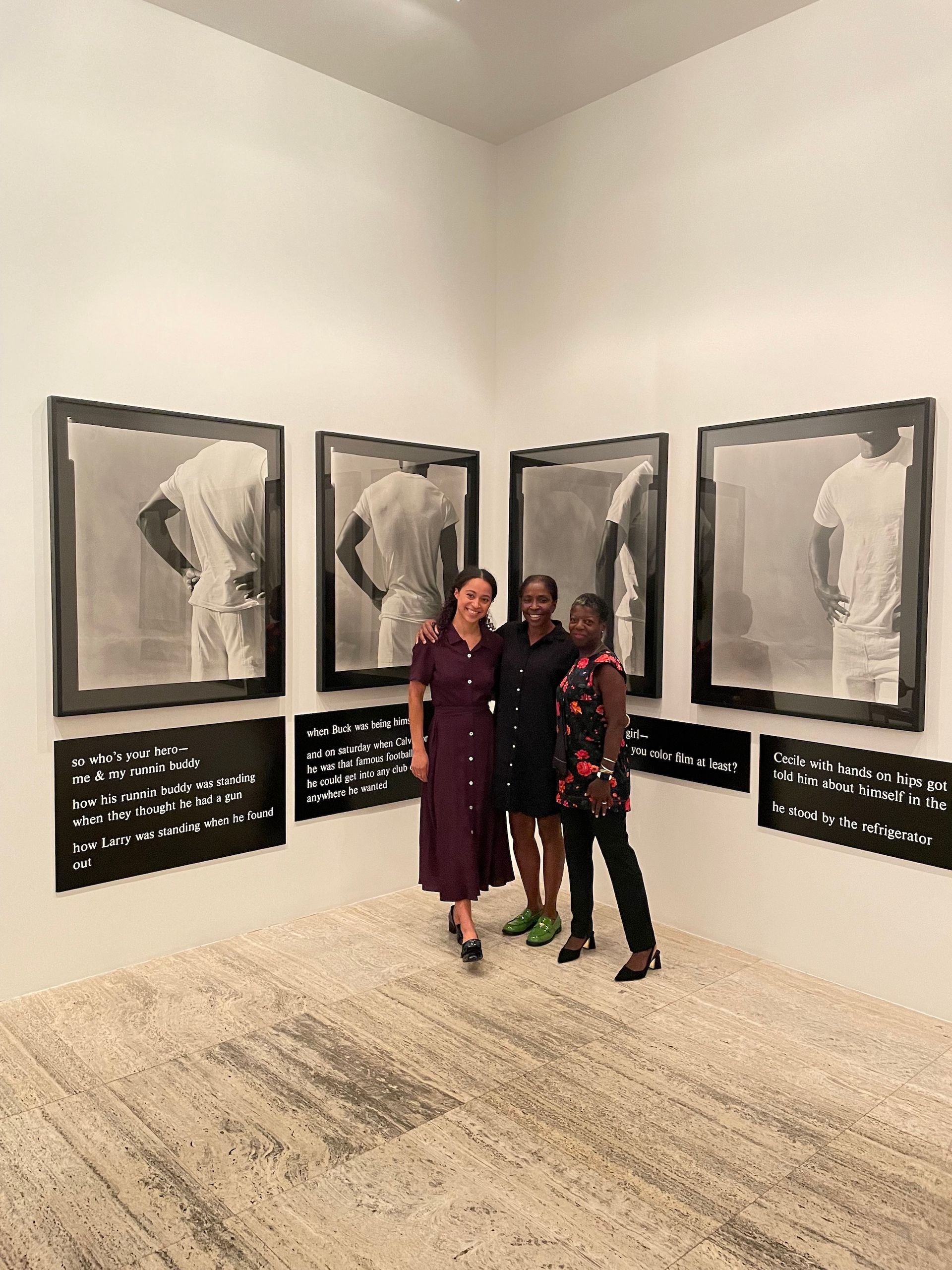 From left to right: Zora Casebere, her mother Lorna Simpson and Studio Museum in Harlem director Thelma Golden Courtesy Hauser & Wirth