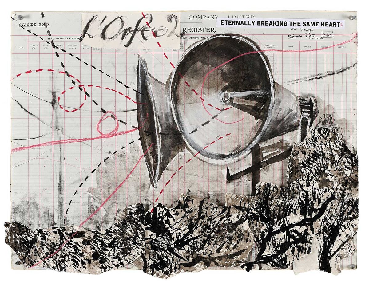 William Kentridge's New Kleinfontein megaphones (2024-25). Photo: Anthea Pokroy