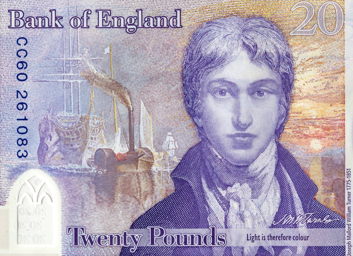 J.M.W. Turner has featured on the British £20 note since 2020
Photo: Bank of England / Alexandr Blinov