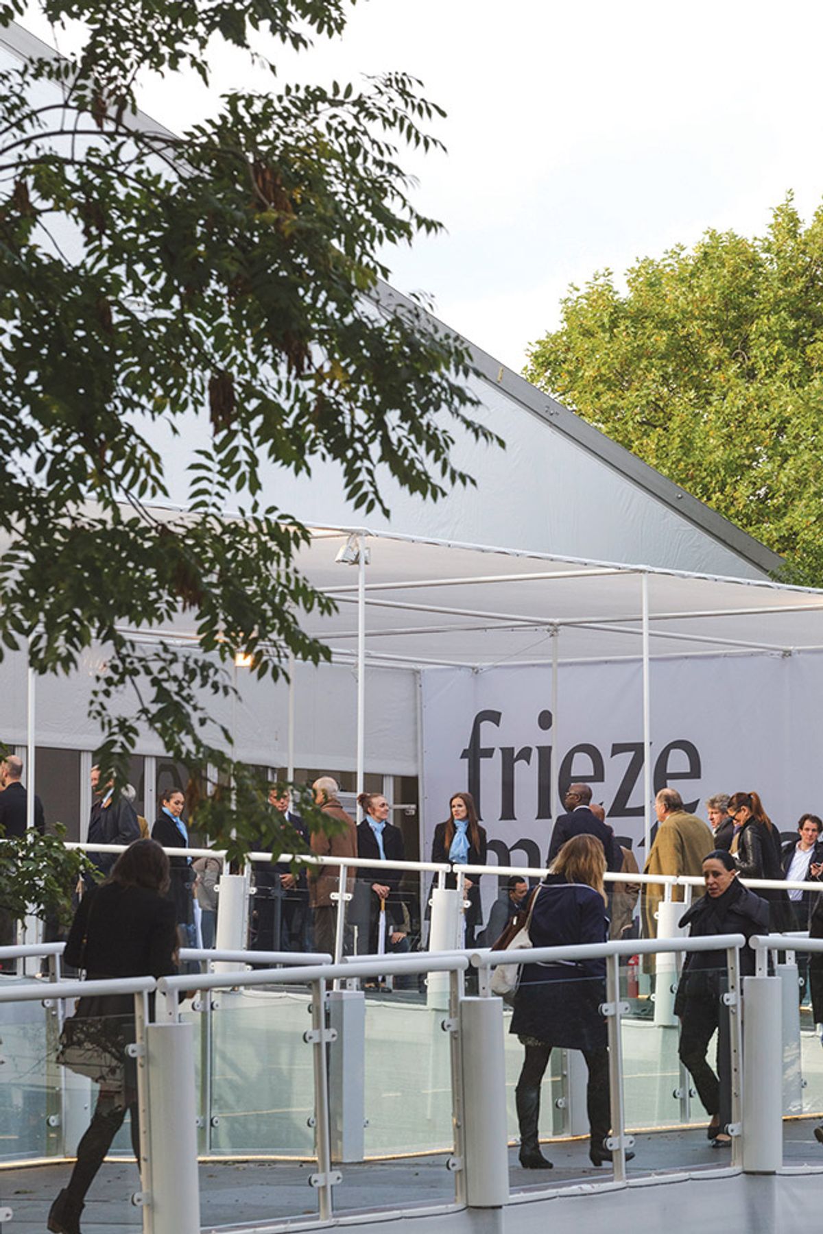The impact of factors including soaring energy costs and runaway inflation could encourage organisers of fairs such as Frieze to consider moving to greener options Photo: Joe Clark; Courtesy Frieze
