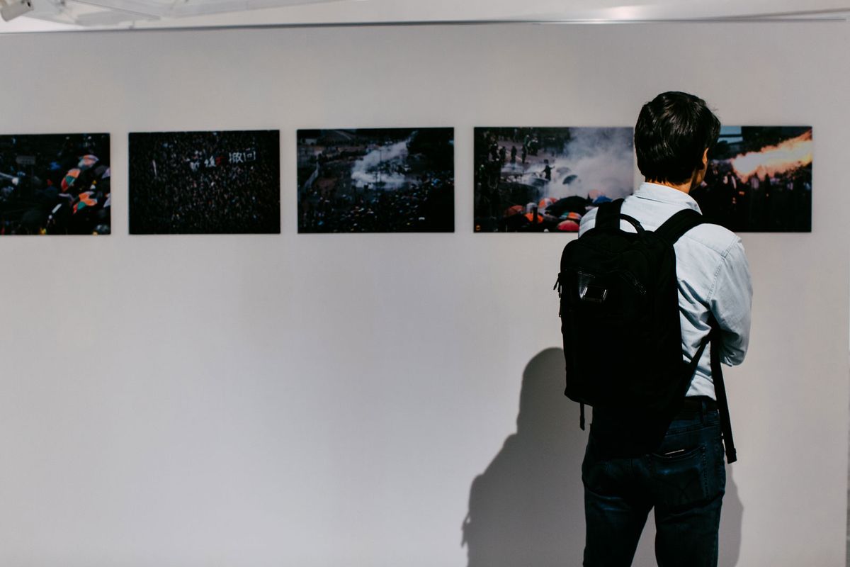 Stand With Hong Kong: Global Newspaper Exhibition 2.0 is on display at WMA Space in central Hong Kong © Stephanie Teng