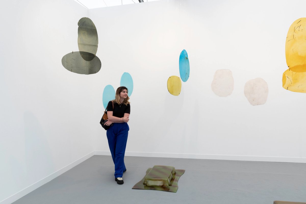 Marija Olšaskaitė's work at PM8 / Francisco Salas's stand features glass repurposed from old factories from the Soviet era
Photo: David Owens